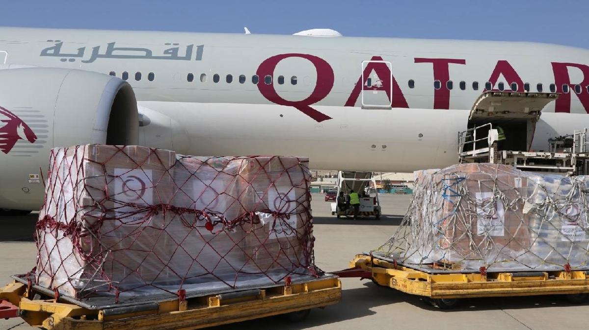 Katar'dan Gazze'ye 18 ton insani yardm