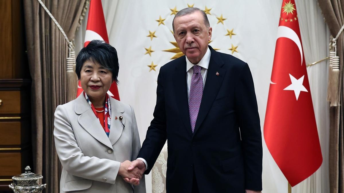 Cumhurbakan Erdoan, Japonya Dileri Bakan Yoko'yu kabul etti