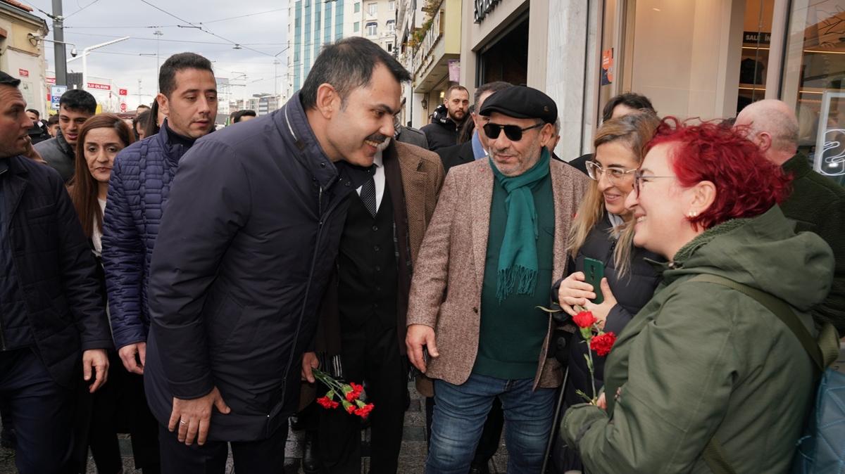 BB Bakan aday Kurum, Beyolu'nda kilise ve esnaf ziyaretinde bulundu 