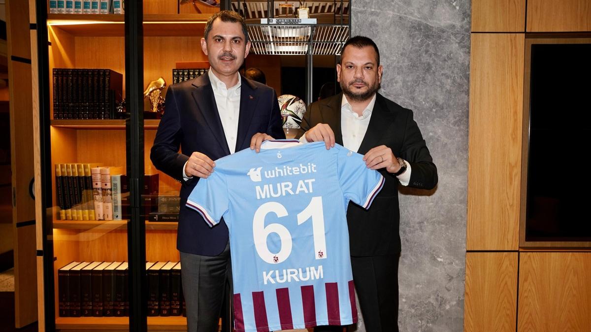 BB Bakan aday Kurum'dan Trabzonspor Bakan Doan'a ziyaret