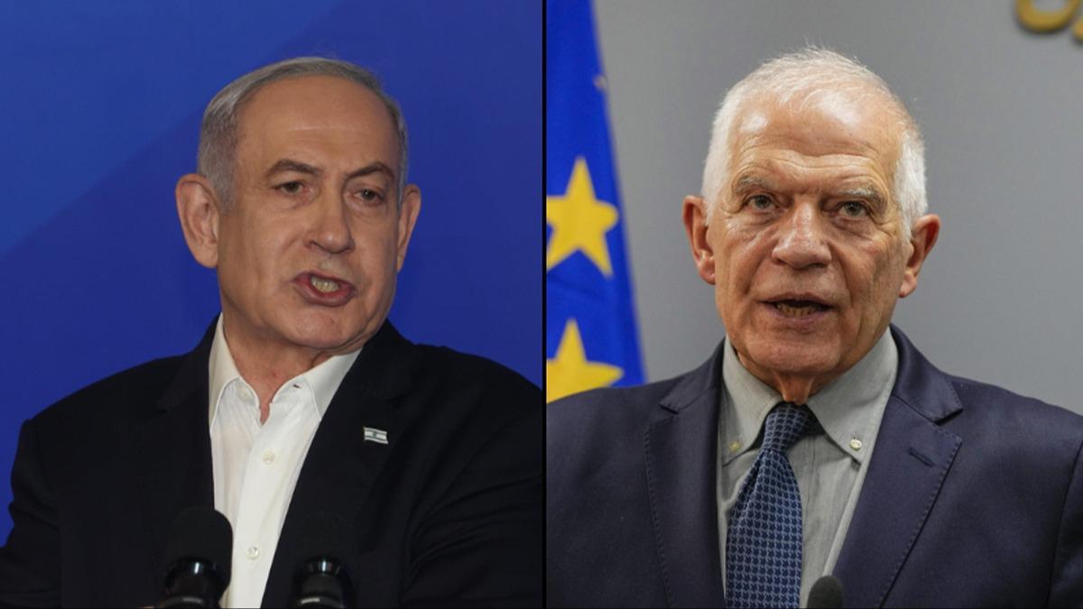 Borrell'den iki devletli zme kar olan Gazze kasab Netanyahu'ya cevap