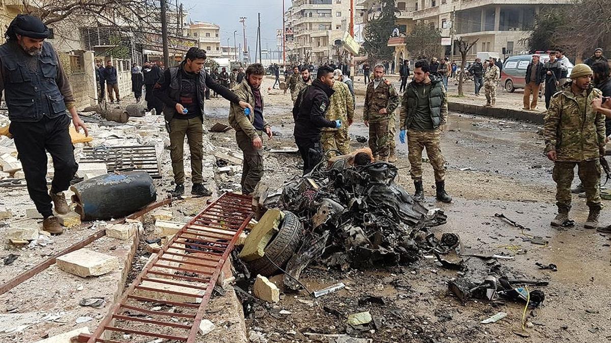 Afrin'de bombal saldr: 3 yaral