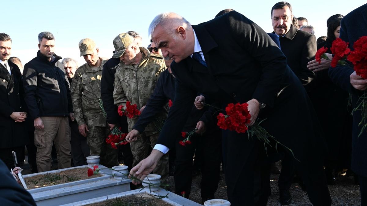 Kltr ve Turizm Bakan Ersoy, Malatya'da mezarlklar ziyaret etti