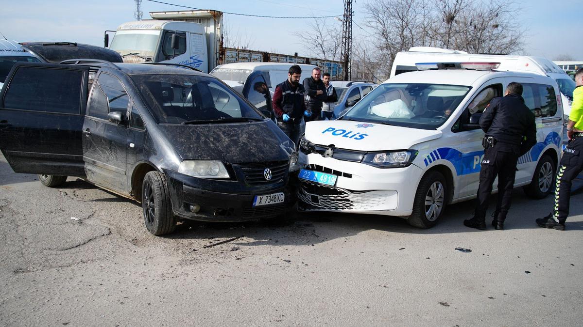 Edirne'de polisten kaan pheli yapt kaza sonucu yakaland 
