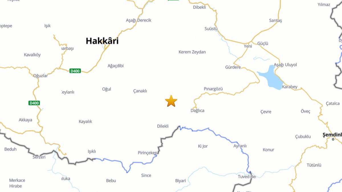 Hakkari'de 4,4 byklnde deprem