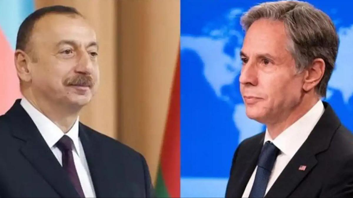 Azerbaycan Cumhurbakan Aliyev, Antony Blinken'la bir araya geldi