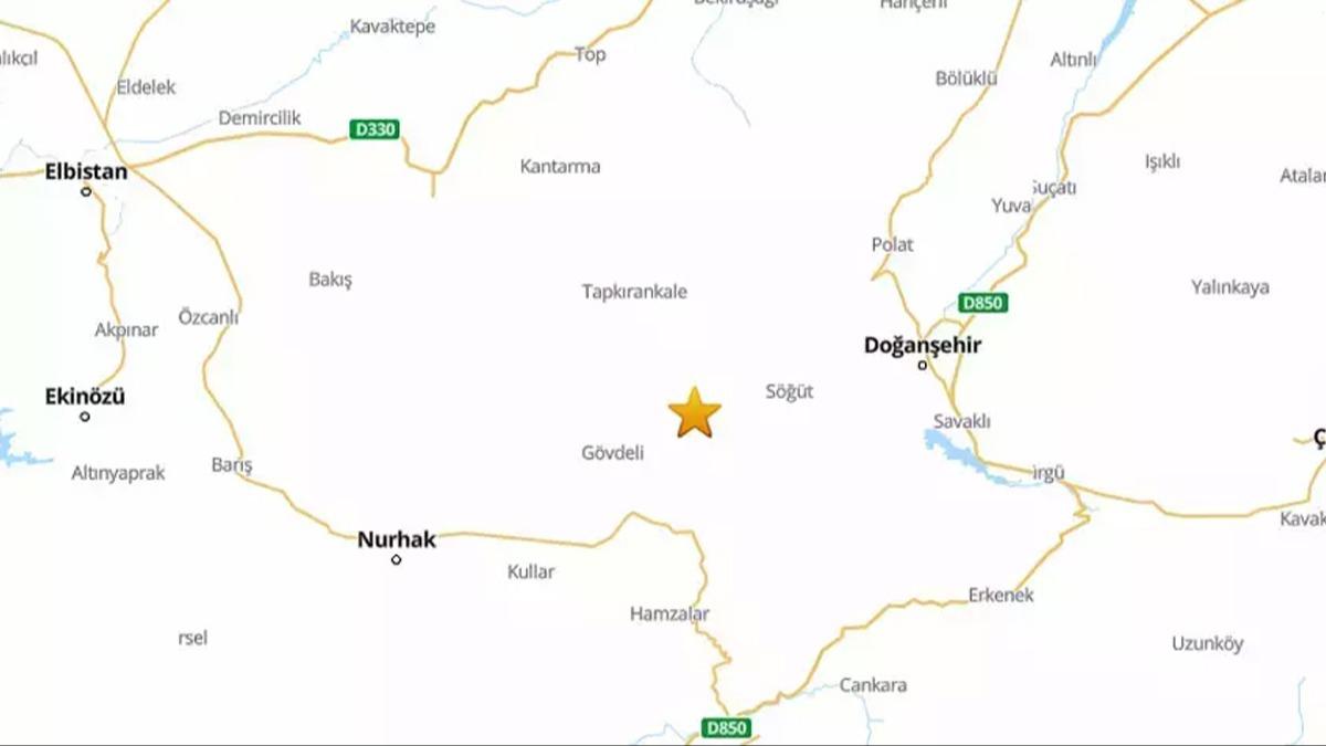 Malatya'da 3.8 byklnde deprem