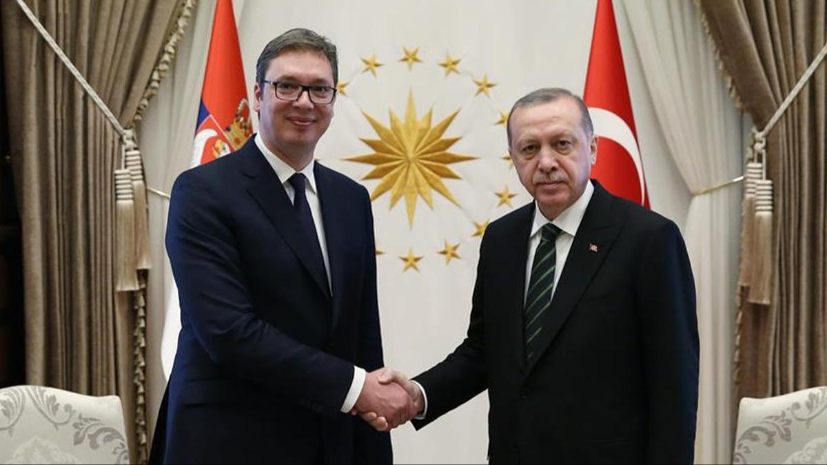 Cumhurbakan Erdoan, Vucic ile grt 