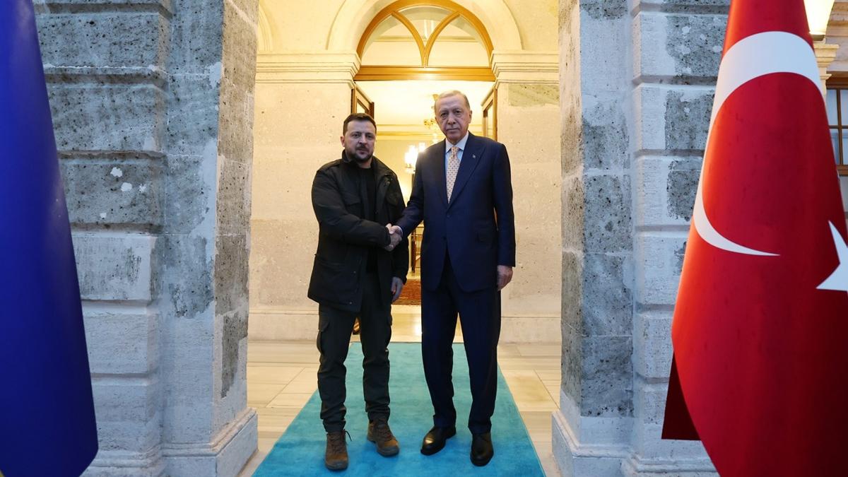 Dolmabahe'de kritik zirve... Cumhurbakan Erdoan'n Zelenski ile grmesi sona erdi