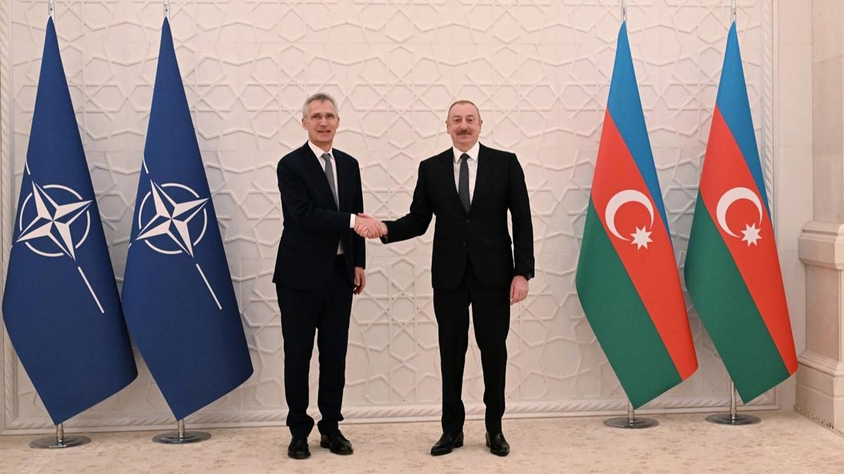 Stoltenberg, Cumhurbakan Aliyev'le bir araya geldi 