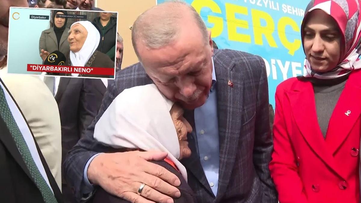 Diyarbakrl Neno'nun Cumhurbakan Erdoan sevgisi! O anlar 24 TV'ye aklad