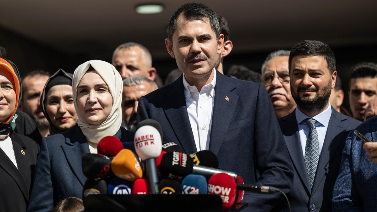 Oy verme ilemi devam ederken Murat Kurum'dan vatandalara sandk ars 