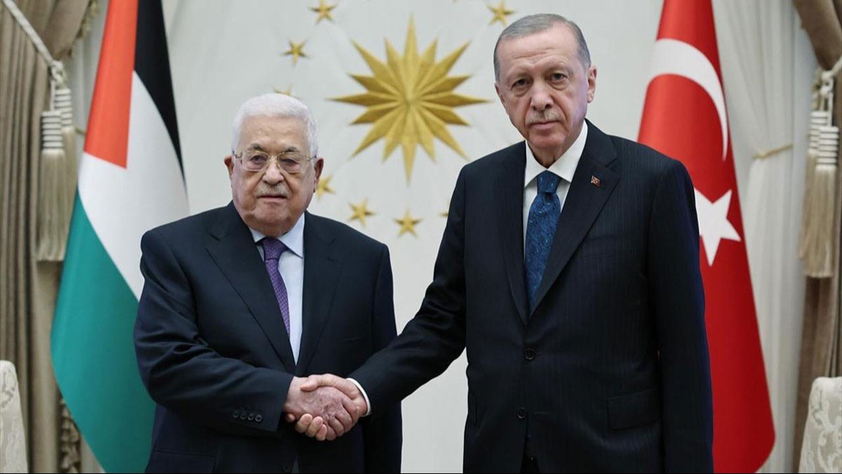 Mahmud Abbas ile gren Cumhurbakan Erdoan: srail zulmn bedelini deyecek