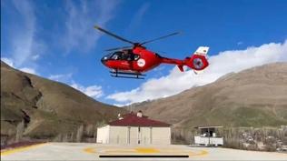 Van'da bir hasta ambulans helikopterle hastaneye ulatrld