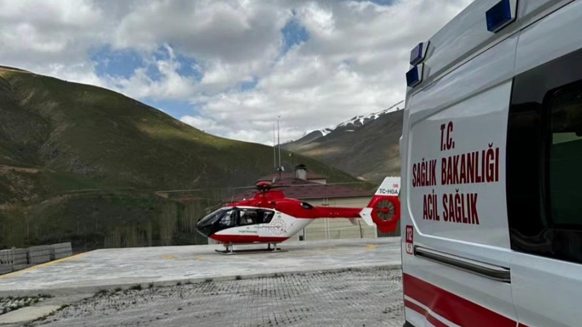 Van'da bir hasta ambulans helikopterle hastaneye nakledildi