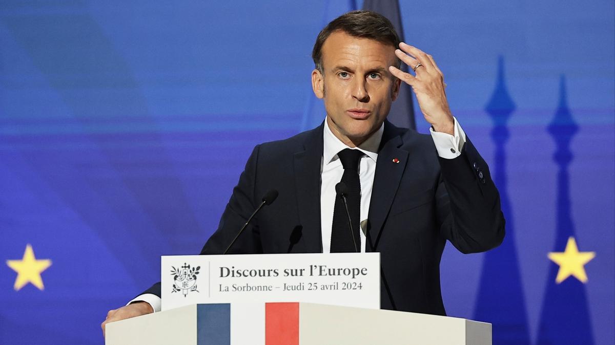 Macron'dan 'geride kaldk' itiraf: Avrupa lebilir