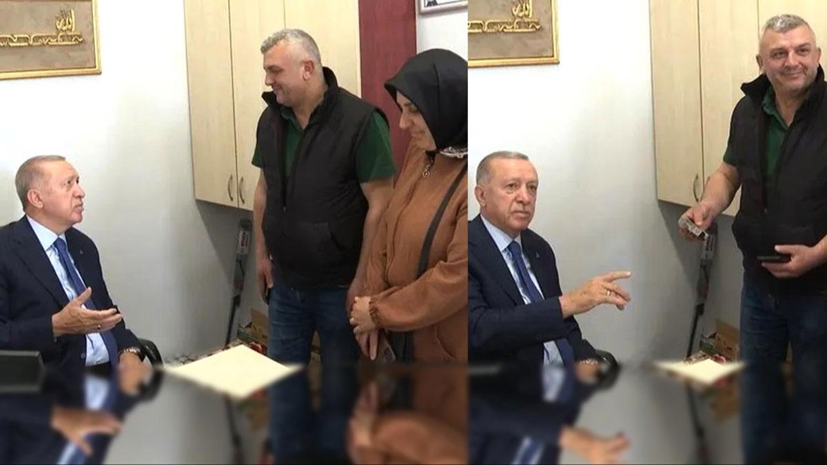 Cumhurbakan Erdoan ile vatanda arasnda samimi sohbet: Sigaray u anda brakacaksn