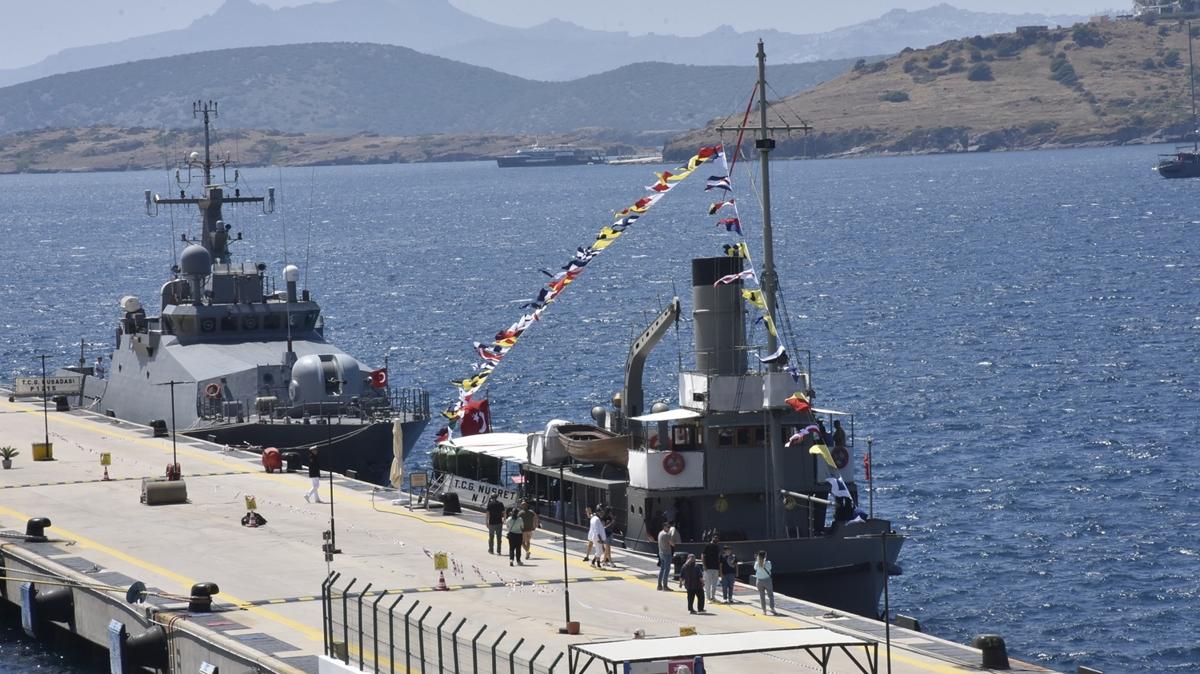 TCG Nusret Mze Gemisi, Bodrum'da ziyarete ald 