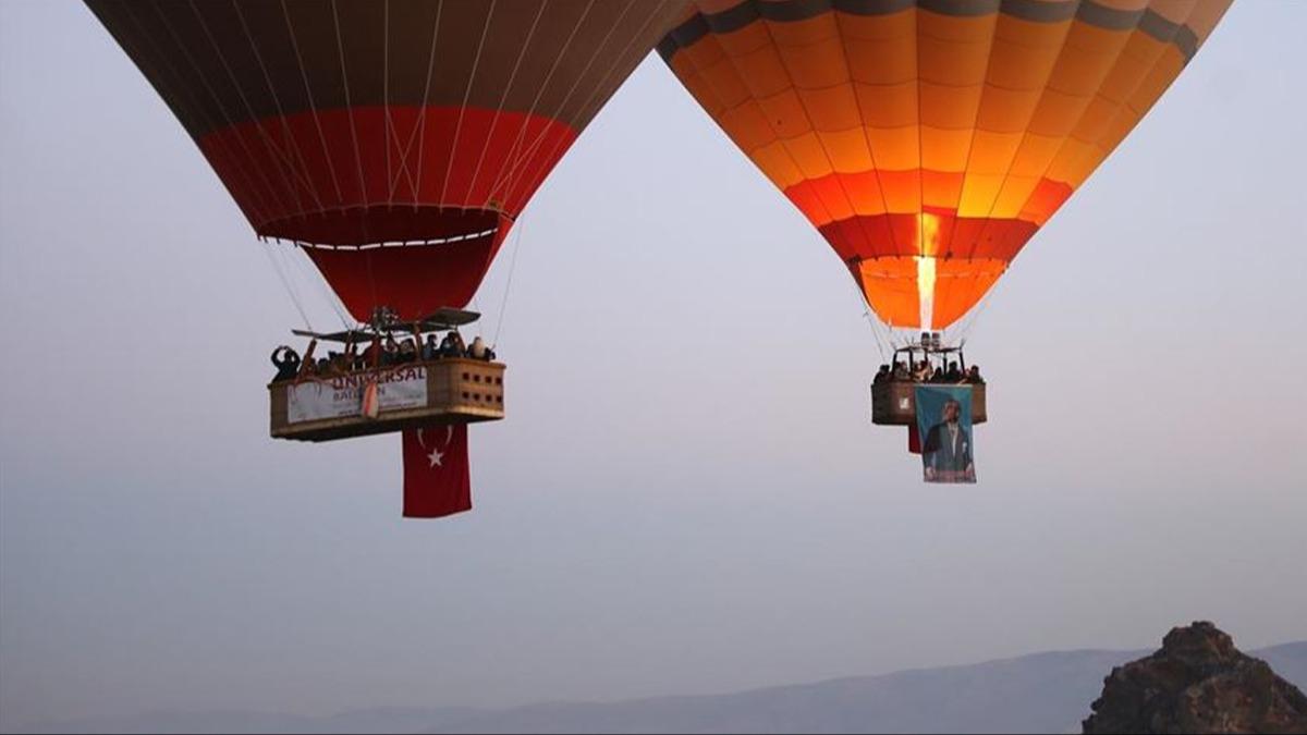 747 binden fazla turist balonla utu