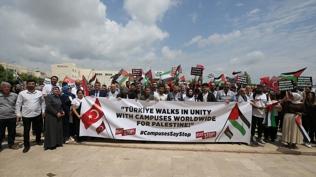 Trkiye'deki niversite rencilerinden ABD'deki Filistin eylemlerine destek