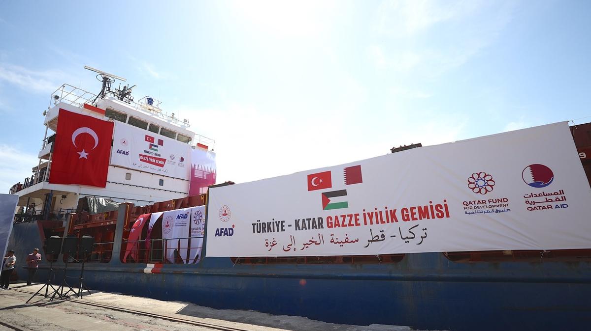 ''Trkiye-Katar Gazze yilik Gemisi'' yola kyor