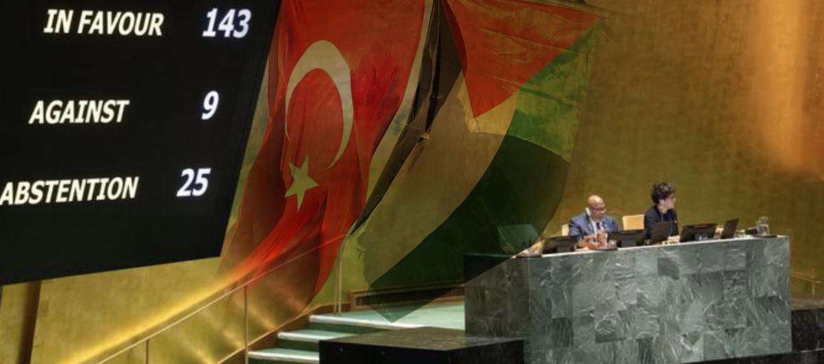 BM'nin Filistin karar sonras dikkat eken aklama: Trkiye sesini ykseltmeye devam edecek