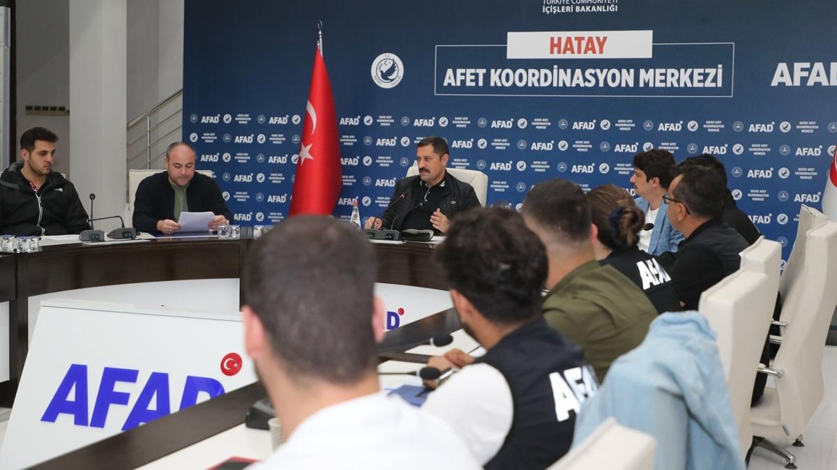 Hatay'da saanak: Kriz masas oluturuldu 