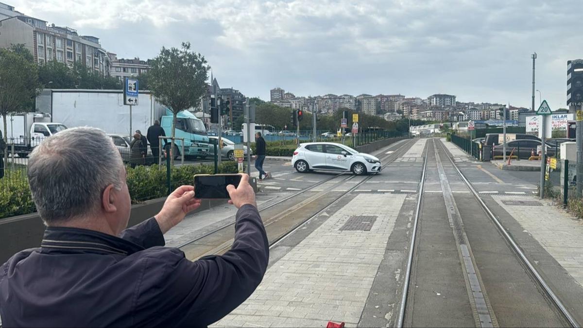 Alibeyky'deki tramvay kazasna ilikin olay yerinde keif yapld