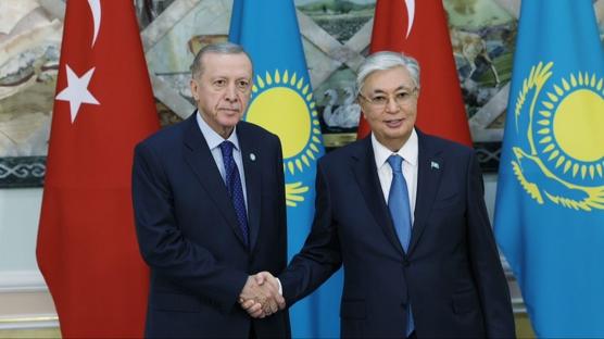 Cumhurbakan Erdoan, Kazakistan Cumhurbakan Tokayev ile grt
