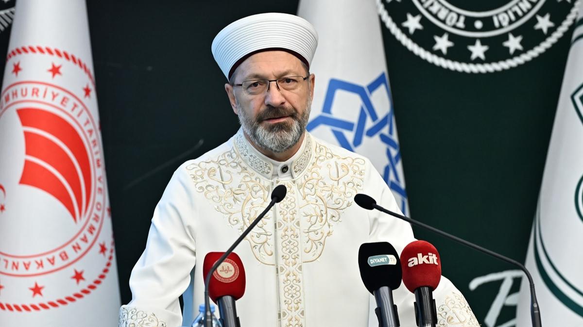 Diyanet leri Bakan Erba: Rabb'imiz helal izgisinde kalmalar noktasnda her vesileyle uyarmaktadr