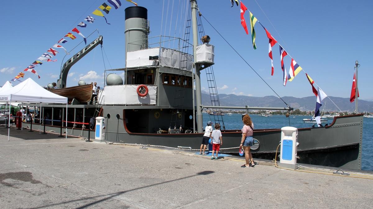 TCG Nusret Mze Gemisi, Fethiye'de ziyaretilerini arlamaya balad 