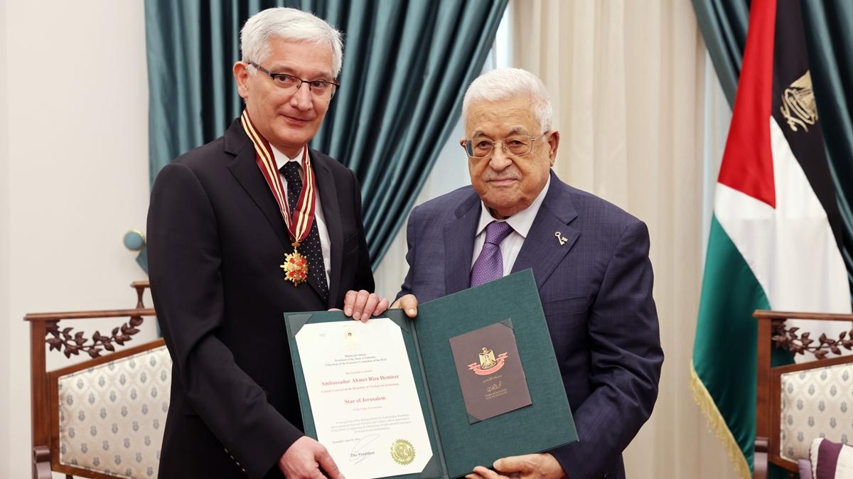 Trkiye'nin Kuds Bakonsolosu, Mahmud Abbas' ziyaret etti