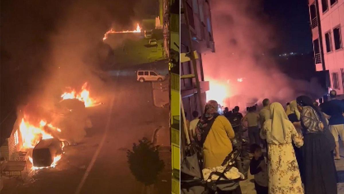 Gece yars kundaklama deheti! Elindeki ie ile mahalleyi atee verdi