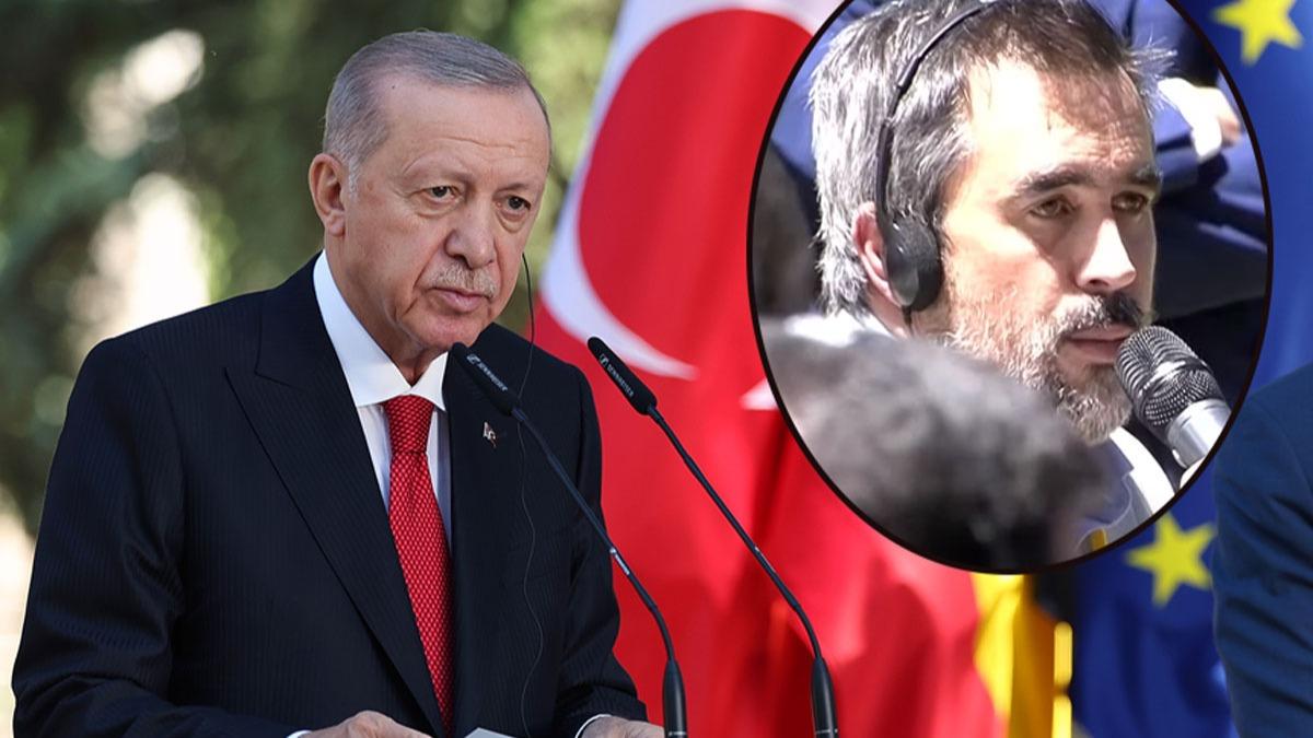 Bakan Erdoan'dan spanyol gazetecinin provokasyonuna tepki: Ban sallama
