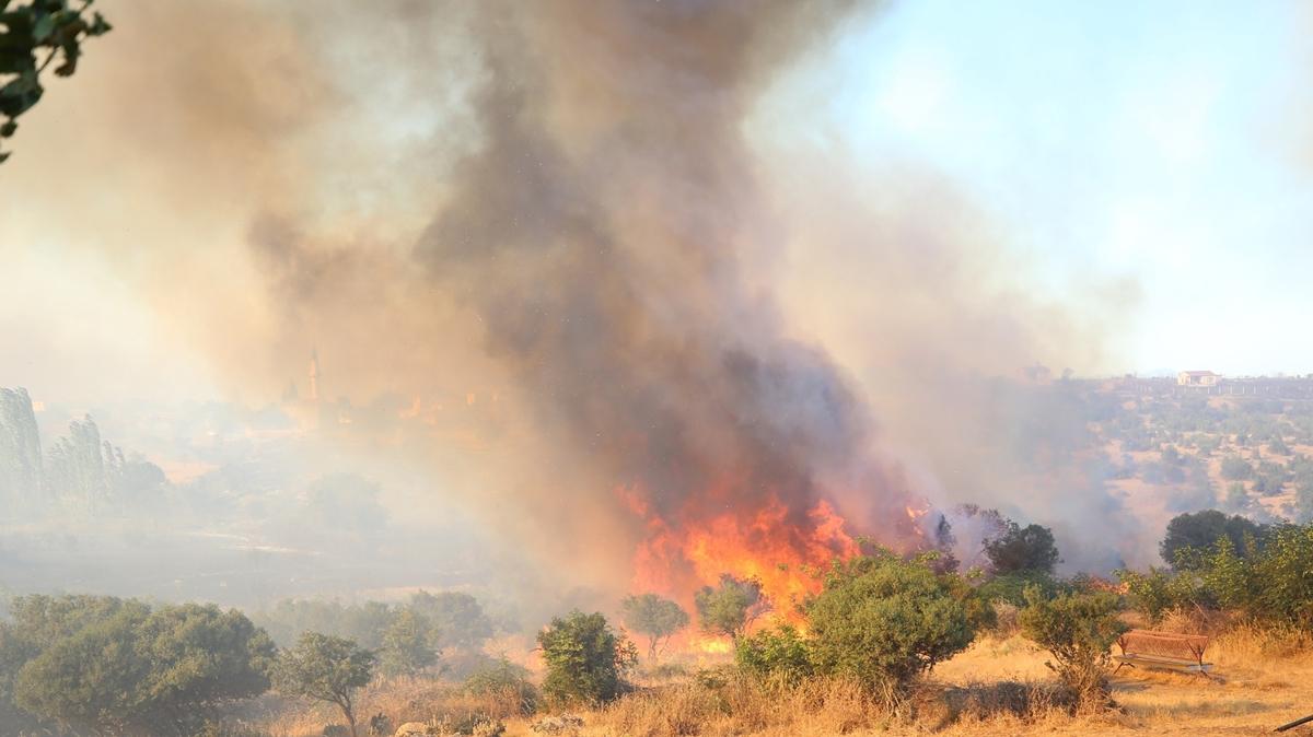 anakkale'de orman yangn! Bir mahalle tahliye edildi 