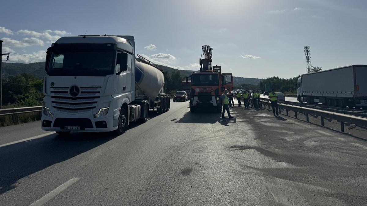 Anadolu Otoyolu'nda zincirleme kaza 