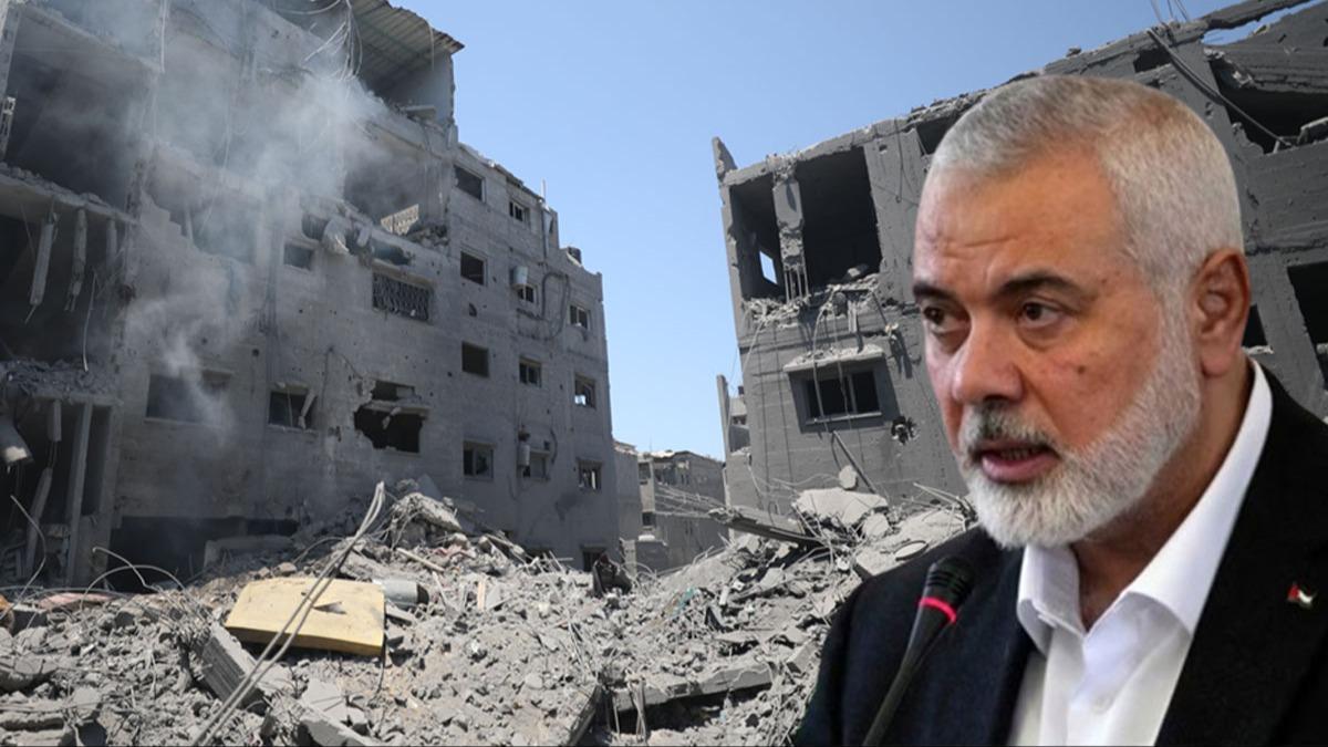 Soykrmc srail Gazze'yi bombalad! Hamas lideri Heniyye'nin kz kardei ehit oldu