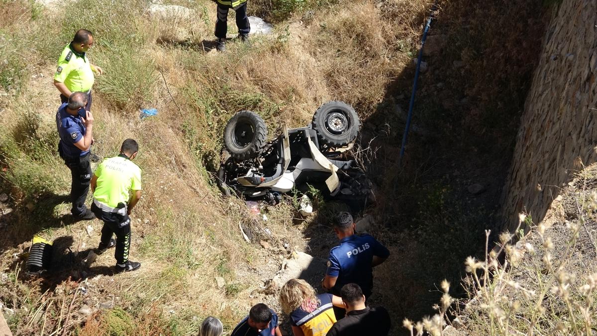 ATV ile geri manevra yaparken 10 metre ykseklikten dt: 1 l