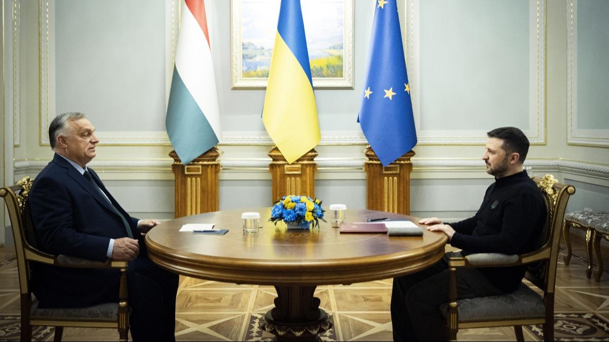 Macaristan Babakan Orban Ukrayna Devlet Bakan Zelenskiy ile grt