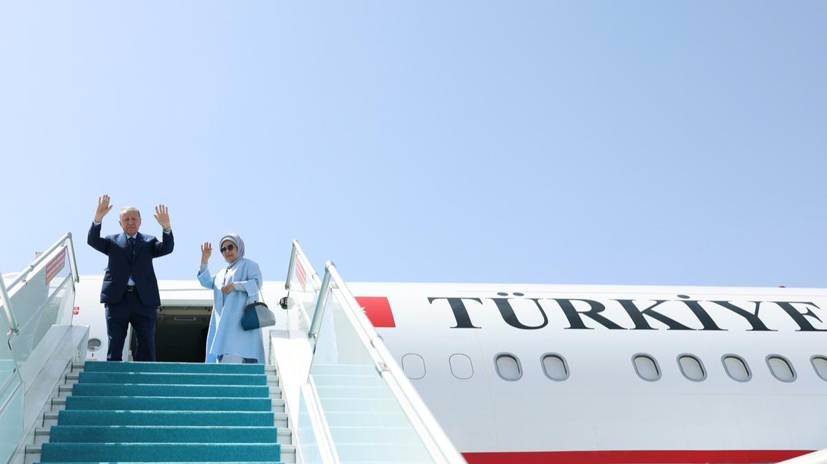 Cumhurbakan Erdoan, Kazakistan'a geldi