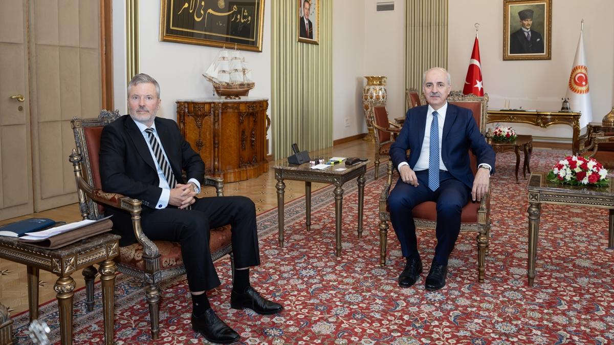 TBMM Bakan Kurtulmu, Andreas Gaarder'i kabul etti