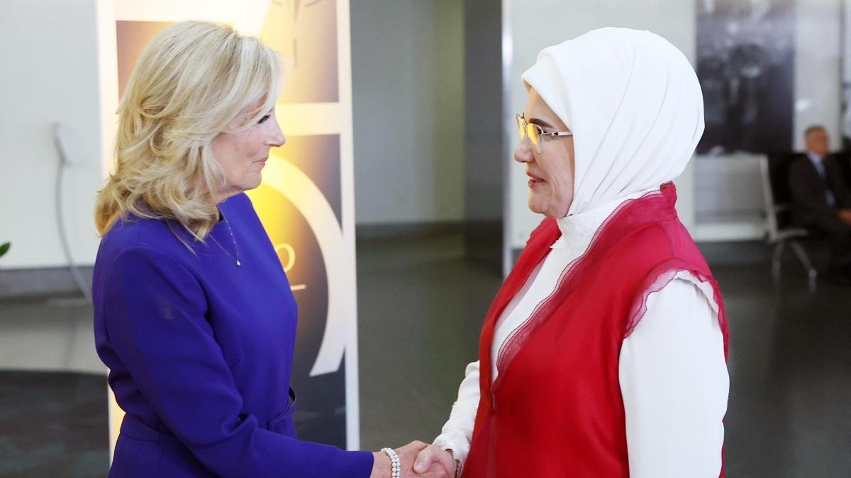 Emine Erdoan, Jill Biden'n ev sahipliindeki resepsiyona katld