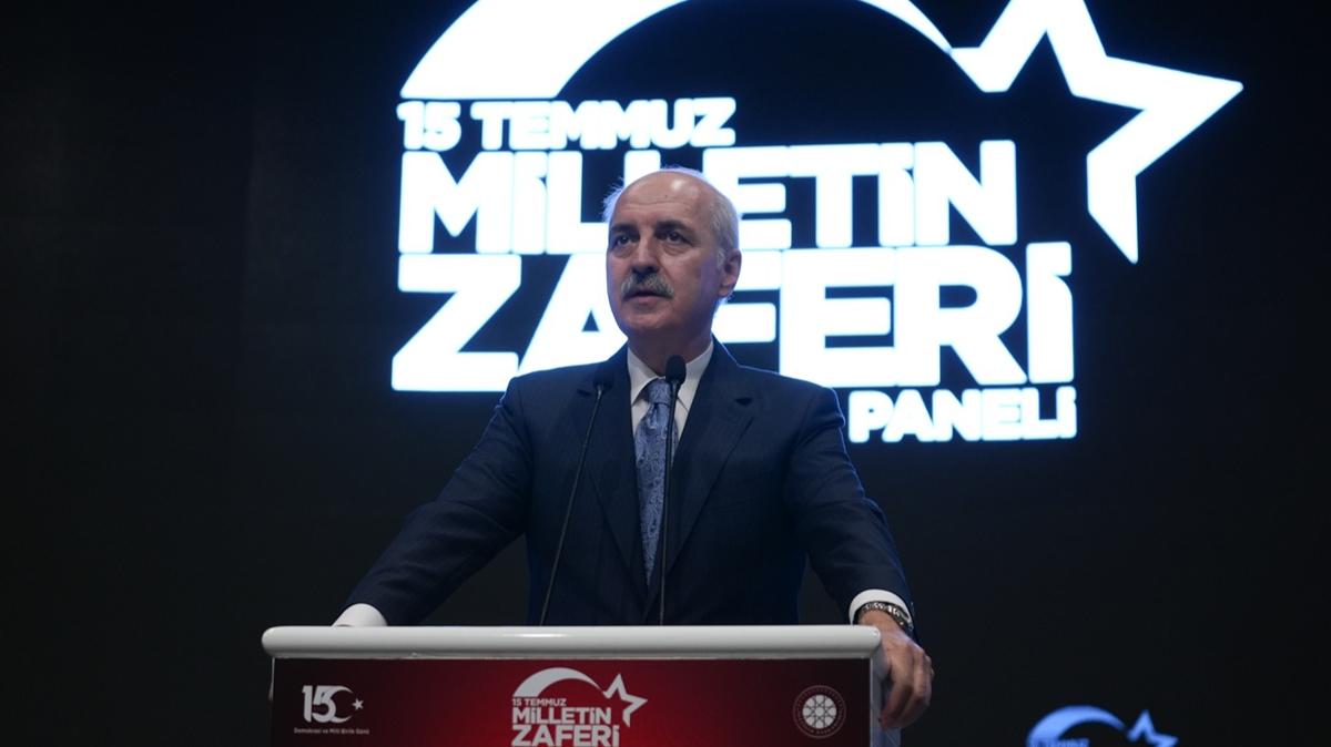 TBMM Bakan Kurtulmu: Kimsenin Trkiye'ye parmak sallayarak demokrasi dersi vermesine msaade etmeyiz