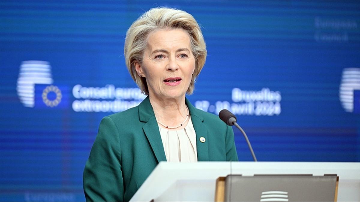 Von der Leyen'e hitab srasnda protesto