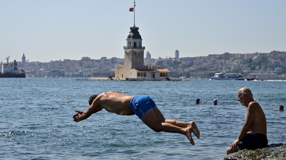 Sahil ve parklar bo kald! stanbul'da scak hava ve nem dalgas