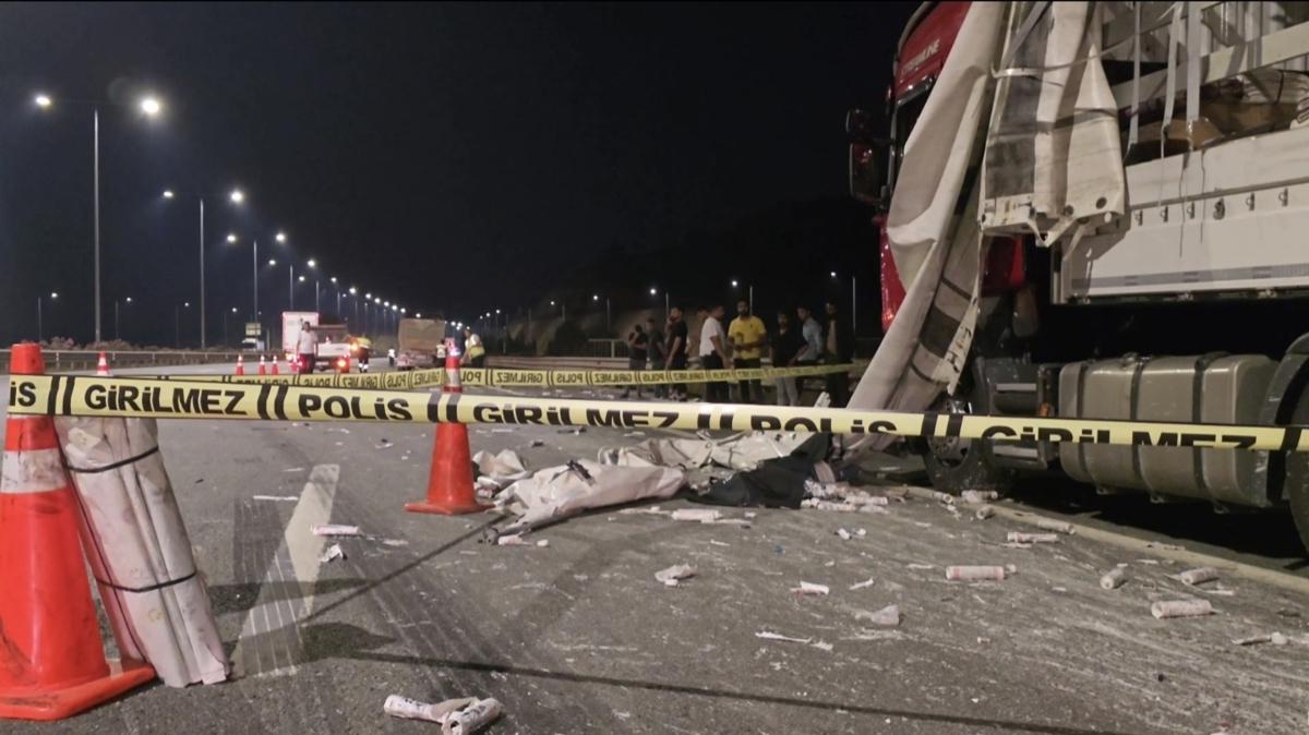 Kuzey Marmara Otoyolu'nda feci kaza: 1 kii hayatn kaybetti