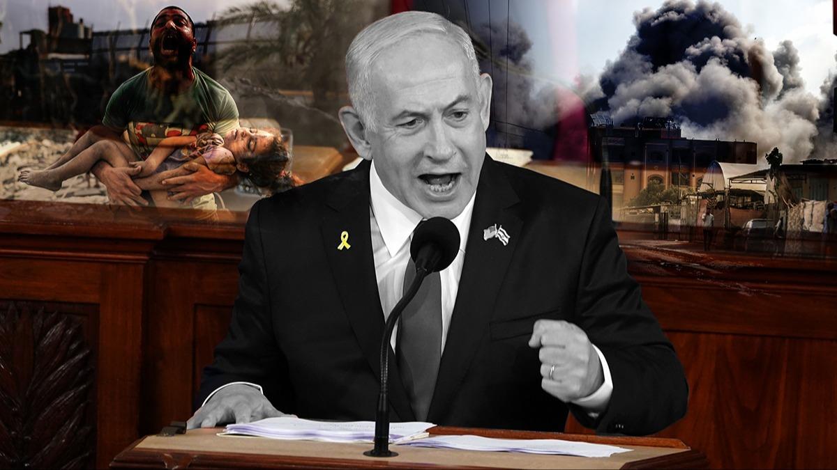 Gazze kasab Netanyahu'nun ABD Kongresi'ndeki yalanlar ifa oldu