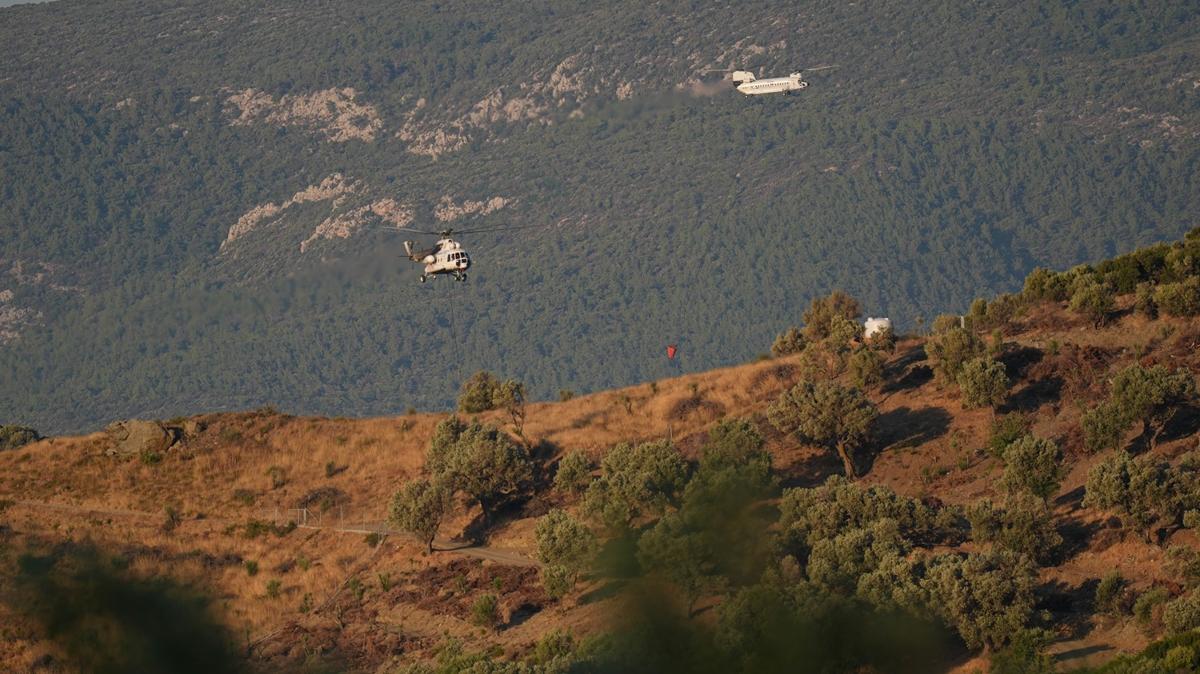 Urla'da kan yangn kontrol altna alnd