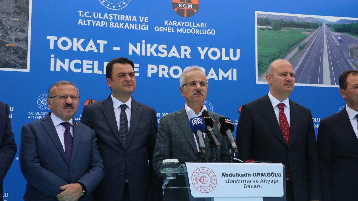 Tokat-Niksar kara yolu projesiyle yaklak 550 milyon liralk tasarruf salanacak