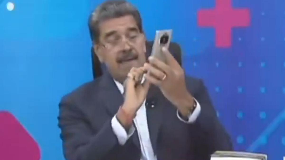 Canl yaynda telefonundan sildi! Maduro: Sonunda kurtuldum